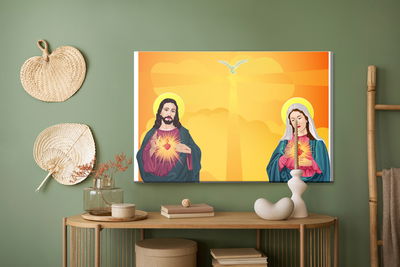 Ljuddämpande tavla - Jesus and virgin mary