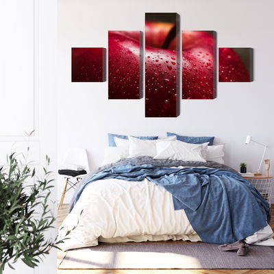 Ljuddämpande tavla - Red apple on a macro scale