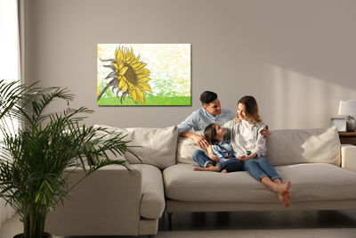 Ljuddämpande tavla - Sunflower as sketched