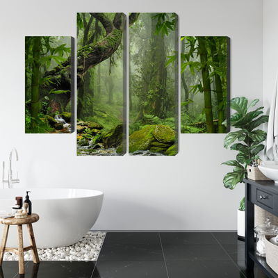 Ljuddämpande tavla - The green of the rain forest