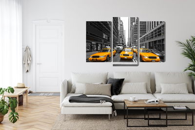 Ljuddämpande tavla - Yellow taxis in New York city