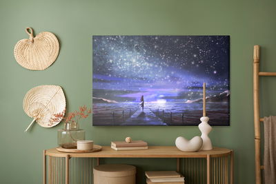 Ljuddämpande tavla - The night sea and the stars