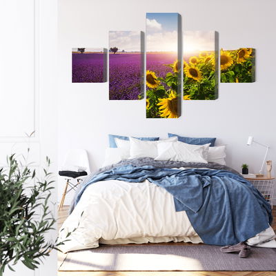 Ljuddämpande tavla - Lavender and sunflower