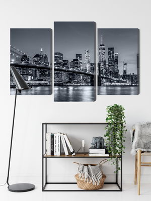Ljuddämpande tavla - Panorama of New York at night