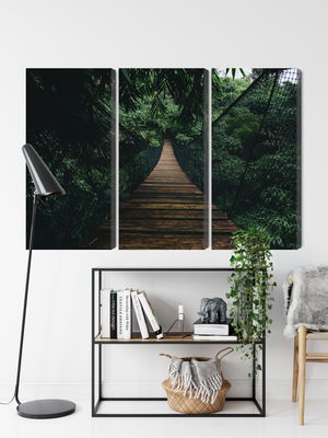 Ljuddämpande tavla - Wooden suspension bridge