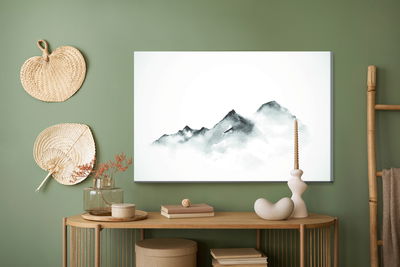 Ljuddämpande tavla - Mountains painted