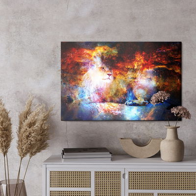 Ljuddämpande tavla - Lion in outer space