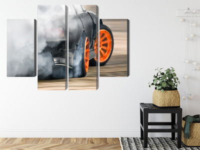 Ljuddämpande tavla - Drifting car in a puff