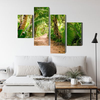 Ljuddämpande tavla - Path in a tropical 3d forest