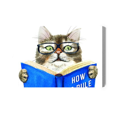 Ljuddämpande tavla - A read cat