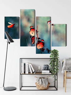 Ljuddämpande tavla - Colorful butterflies