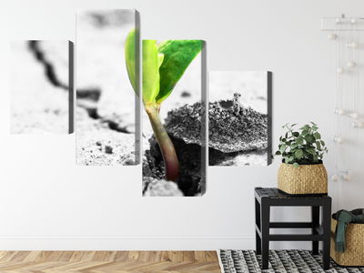 Ljuddämpande tavla - 3d plant sprouting