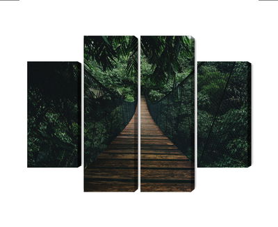 Ljuddämpande tavla - Wooden suspension bridge