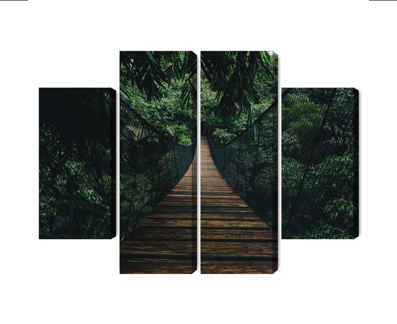 Ljuddämpande tavla - Wooden suspension bridge