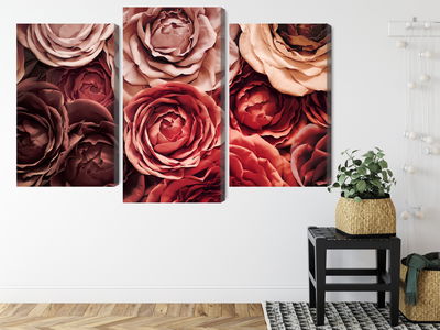 Ljuddämpande tavla - Colorful flowers close up 3d