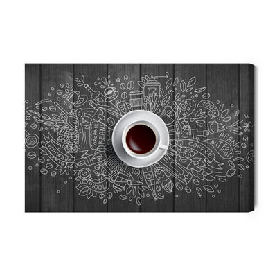 Ljuddämpande tavla - White cup of coffee