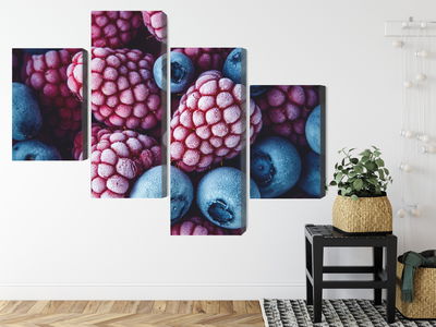 Ljuddämpande tavla - Frozen blueberries