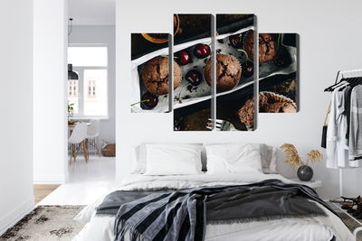 Ljuddämpande tavla - Muffins with cherries