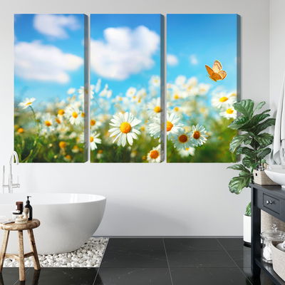 Ljuddämpande tavla - 3d daisy field