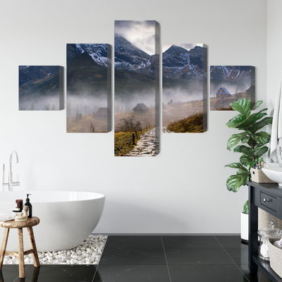 Ljuddämpande tavla - Misty landscape with hala