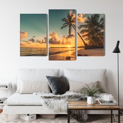 Ljuddämpande tavla - Sunset on the dominican beach