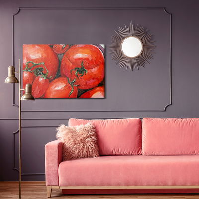 Ljuddämpande tavla - Painted tomatoes close up