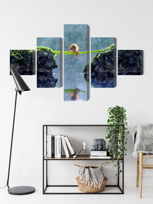 Ljuddämpande tavla - Snail in the rain