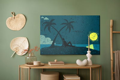 Ljuddämpande tavla - A man on a desert island