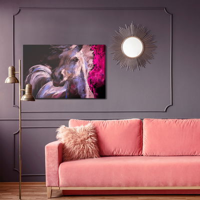Ljuddämpande tavla - A horse in pastel colours