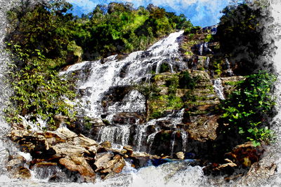 Ljuddämpande tavla - A waterfall in an artistic