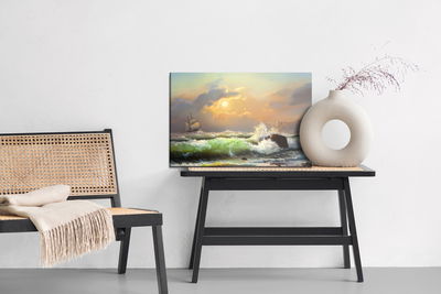 Ljuddämpande tavla - Ship in a stormy sea