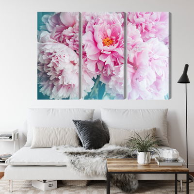 Ljuddämpande tavla - 3d peony bouquet
