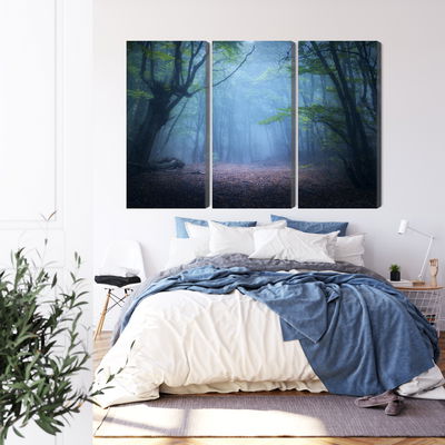 Ljuddämpande tavla - Hazy 3d forest landscape