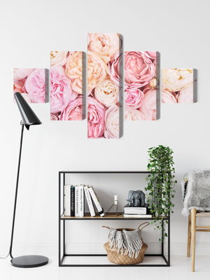 Ljuddämpande tavla - Blooming flowers in pastel