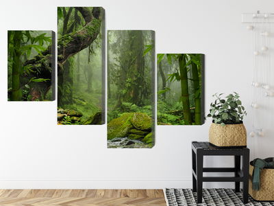 Ljuddämpande tavla - The green of the rain forest