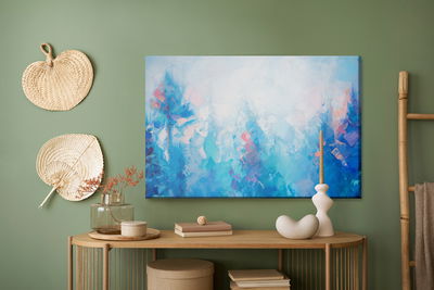 Ljuddämpande tavla - Abstract landscape with snow