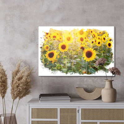 Ljuddämpande tavla - The sunflower field