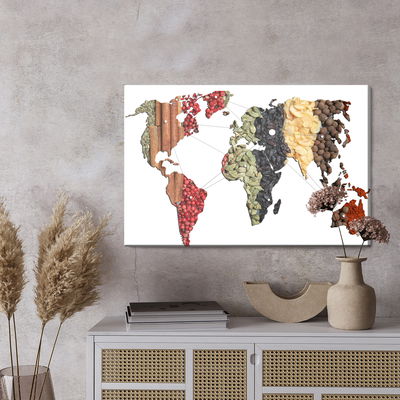 Ljuddämpande tavla - World map of spices