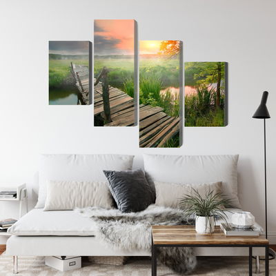 Ljuddämpande tavla - Meadow at dawn