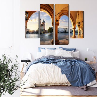Ljuddämpande tavla - View of Kraków at sunset