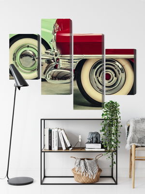 Ljuddämpande tavla - Stylish vintage car wheels
