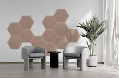 Sekskantet lydabsorber - fløjl