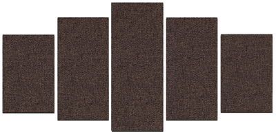 Ljudabsorbent till vägg - Wall 5-parts two
