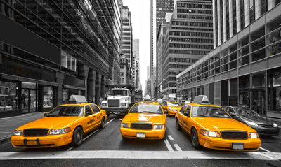 Ljuddämpande tavla - Yellow taxis in New York city
