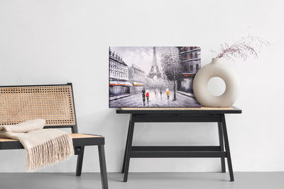 Ljuddämpande tavla - People admiring the eiffel