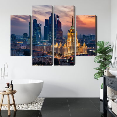 Ljuddämpande tavla - Aerial view of the moscow