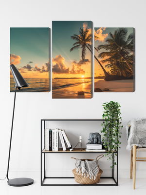 Ljuddämpande tavla - Sunset on the dominican beach