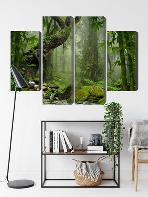 Ljuddämpande tavla - The green of the rain forest