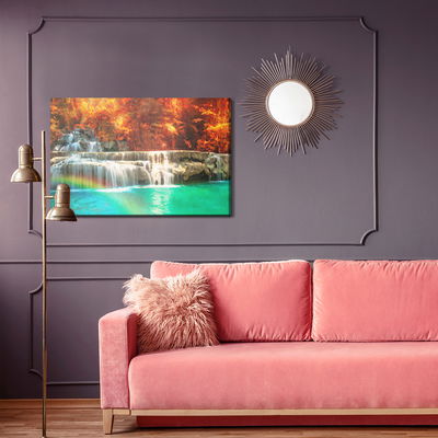 Ljuddämpande tavla - Waterfall painted