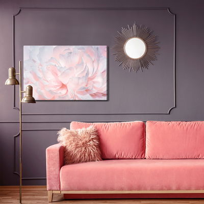 Ljuddämpande tavla - Peonies in drops of water